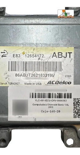 Computadora Chevrolet Sonic 1.6l 2013 12654172 (abjt)