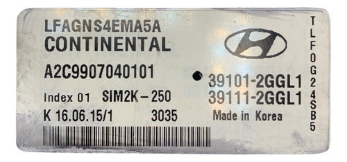 Computadora Hyundai Sonata 2.4l 15-17 39101-2ggl1