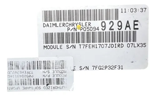 Pcm Computadora Chrysler 300 3.5l 2007 P05094929ae
