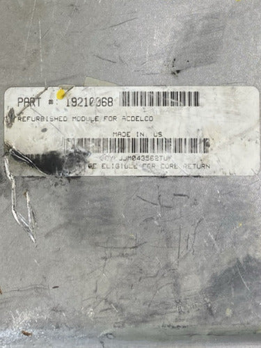 Computadora Pontiac Grand Prix 3.8l 2005 19210068