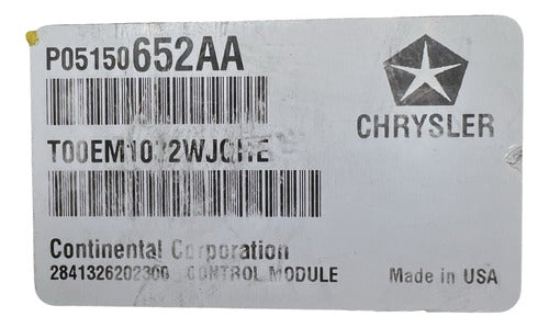 Computadora Dodge Avenger 2.4l A/t 2012 P05150652aa