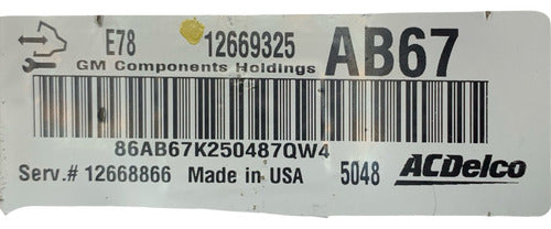 Computadora Chevrolet Cruze 2015-2016 12669325 (ab67)