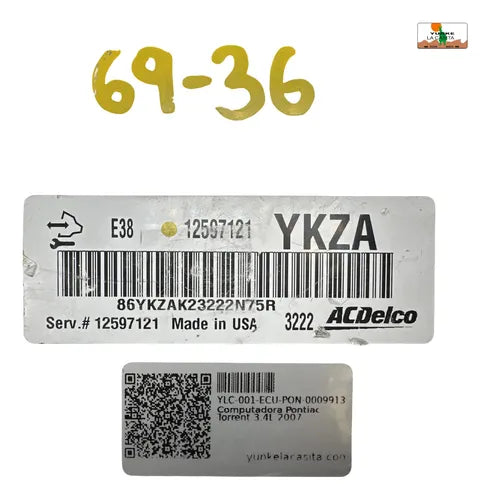 Pcm Computadora Pontiac Torrent 3.4l 2007