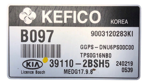 Computadora Kia Soul 1.6l 2014 39110-2bsh5