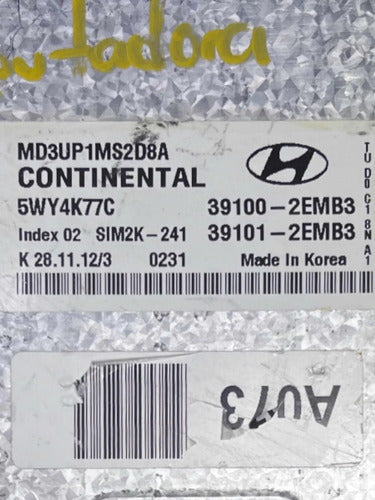 Computadora Hyundai Elantra 1.8l 2011-2013 39100-2emb3