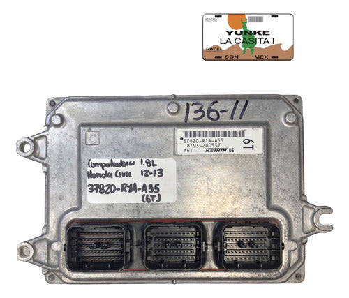 Computadora Honda Civic 1.8l 12-13 37820-r1a-a55 (6t)
