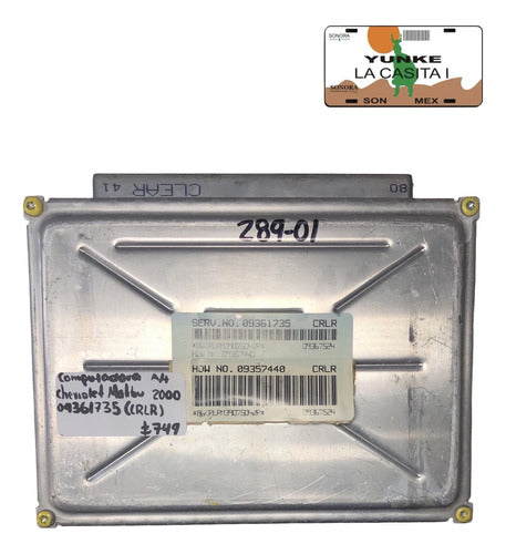 Computadora Chevrolet Malibu A/t 2000 09361735 (crlr)