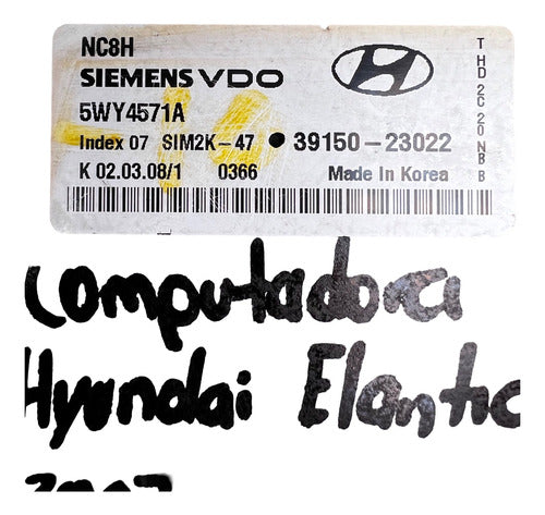 Computadora Hyundai Elantra 2.0l 07-10 39150-23022