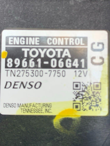 Computadora Toyota Camry 2.5l 2007 89661-06g41 (cg)
