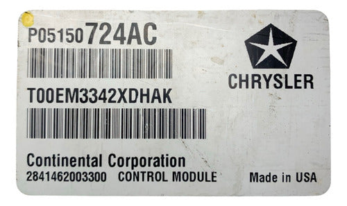 Computadora Dodge Caravan A/t 3.6 L 12-13 P05150724ac