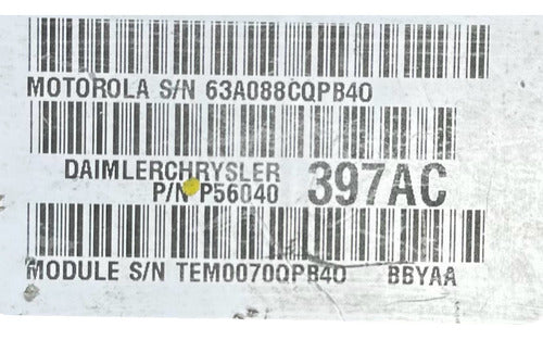 Computadora Dodge Ram Van 5.2l 2000 P56040397ac