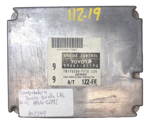 Computadora Toyota Corolla 1.8l 00-02 89661-02792