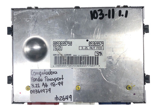 Computadora Honda Passport 3.2l A/t 98-99 09369979