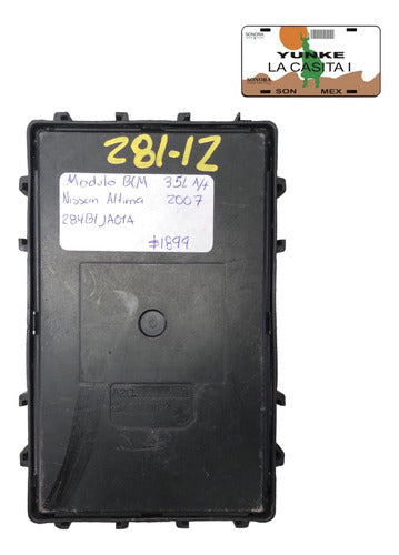 Modulo Bcm Nissan Altima 3.5l A/t 2007 284b1 Ja01a