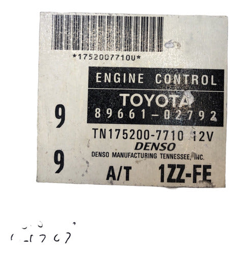 Computadora Toyota Corolla 1.8l 00-02 89661-02792
