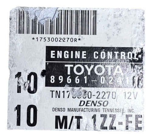 Computadora Toyota Corolla 1.8l 1998 89661-02411