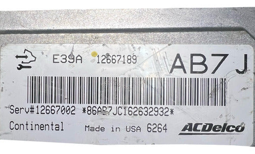 Computadora Chevrolet Equinox 2.4L 2017 12667189 (AB7J)