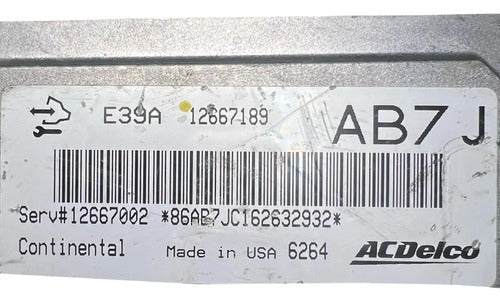 Pcm Computadora Chevrolet Equinox 2.4l 17 12667189 (ab7j) P3