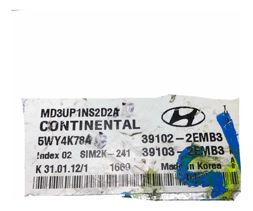 Computadora Hyundai Elantra 2011-2013 1.8l 39102-2emb3