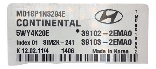 Computadora Hyundai Elantra 1.8l A/t 11-13 39102-2ema0