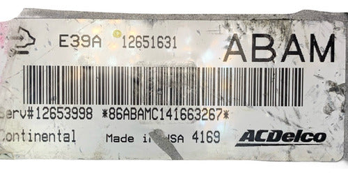 Computadora Chevrolet Traverse 3.6l 2015 12651631 (abam)