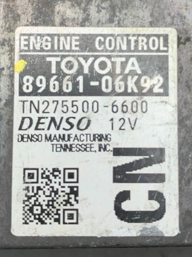 Computadora Toyota Camry 2.5l 12-13 89661-06k92 (cn)