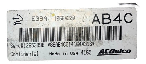 Pcm Computadora Chevrolet Malibú 15 2.5l 12664220 (ab4c) P4