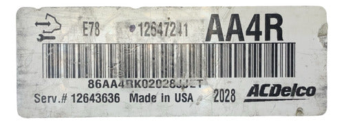 Computadora Chevrolet Cruze 1.4l 12-16 Turbo 12647241 Aa4r