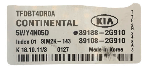 Computadora Kia Optima Hibrido 2.4l A/t 11-13 39138-2g910