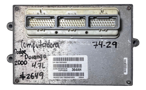 Computadora Dodge Durango 4.7l 2000 P56040364ah