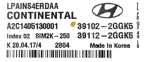 Computadora Hyundai Sonata 2.4l A/t 18-19 39102-2ggk5
