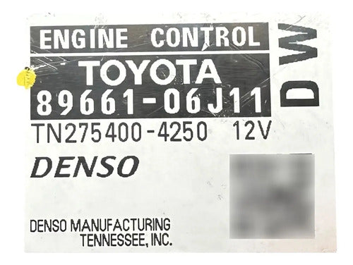 Computadora Toyota Camry 2.5l 09-11 89661-06j11 (dw)