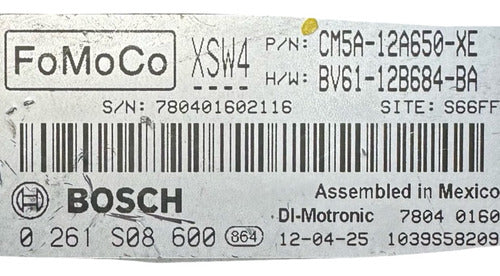 Computadora Ford Focus 2.0L 2012-2013 CM5A-12A650-XE