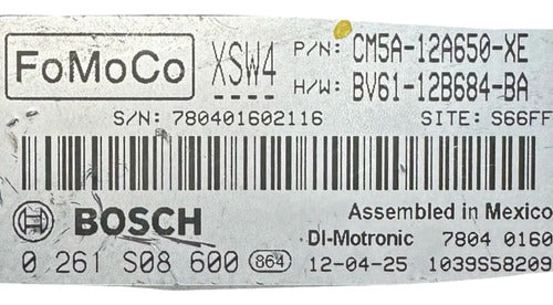 Pcm Computadora Ford Focus 2.0l 2012-2013 Cm5a-12a650-xe