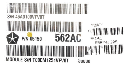 Computadora Dodge Caravan 3.6l 2011 P05150562ac