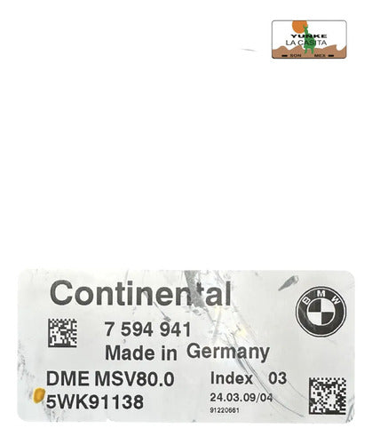 Computadora Bmw 528i 3.0l 2008-2010 5wk91138