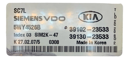 Computadora Kia Spectra 2.0l A/t 05-07 39102-23533
