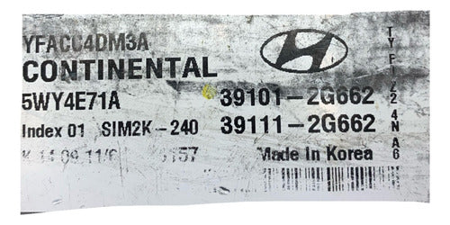Computadora Hyundai Sonata 2.4l 11-14 39101-2g662