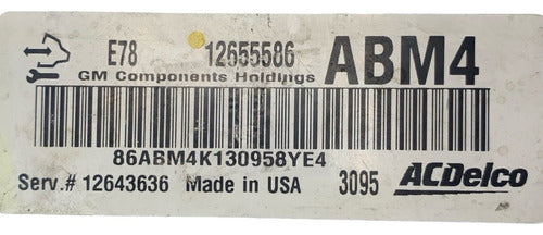 Computadora Chevrolet Cruze 1.4l 2013 12655586 (abm4)