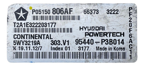 Módulo Tcm Dodge Dart 2.0l A/t 12-15 P05150806af