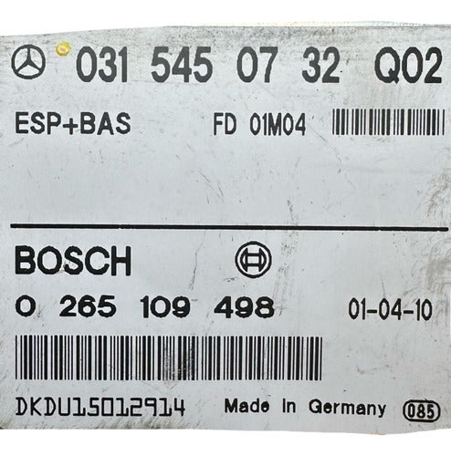 Modulo Abs Mercedes Benz Clk320 2001-2003 031 545 07 32 Plateado