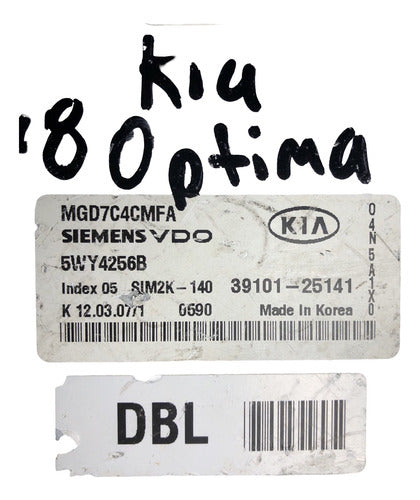 Computadora Kia Optima 2.4l 2006-2008 39101-25141