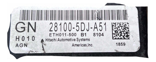 Módulo Tcm Honda Civic 2018 28100-5dj-a51