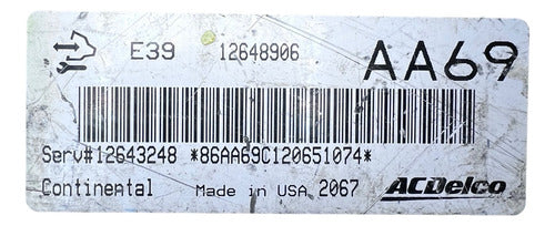Computadora Chevrolet Equinox 3.0l 2012 12648906 (aa69)