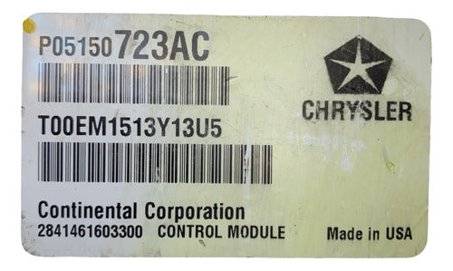 Computadora Dodge Charger 3.6l 2013 P05150723ac