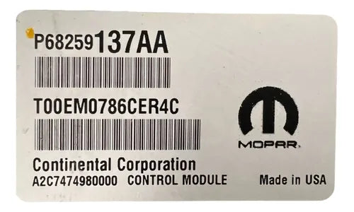 Pcm Computadora Jeep Cherokee 3.2l 2016 P68259137aa