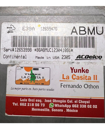 Computadora Gmc Terrain 2.4l 2010-2012 12655476 (abmu)