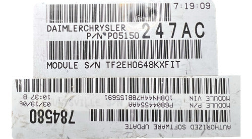 Computadora Volkswagen Routan 3.8l 2009 P05150247ac