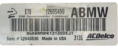 Computadora Chevrolet Sonic 1.8l 2013 12655499 (abmw)