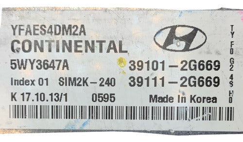 Computadora Hyundai Sonata 2.4l 11-14 39101-2g669